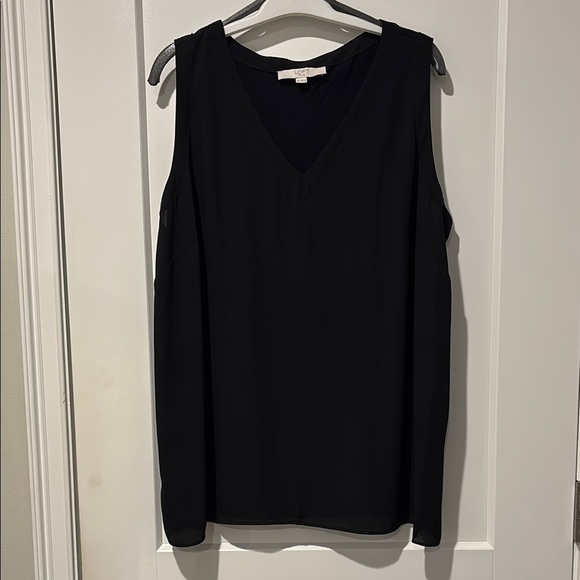 Loft Plus VNeck Sleeveless Blouse 16 - Picture 1 of 6